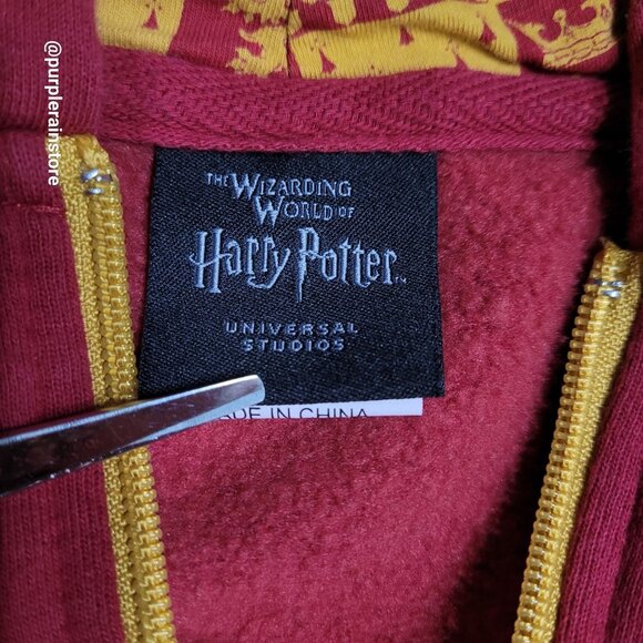 Universal Studio Harry Potter Gryffindor Zip Front Hoodie L The Wizarding World - Picture 5 of 14